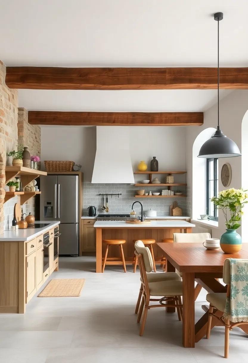 Rustic Wooden Beams: Embrace ⁤the charm of exposed wooden beams to bring a cozy, timeless‍ feel to your‍ kitchen