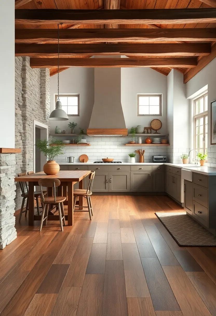 Wood Floors: Consider installing wide-plank wood flooring that adds warmth and ‌character, complementing the rustic theme beautifully