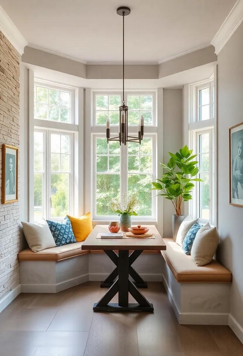 Built-in Benches: ⁤Transform the bay window ‌into ⁢a cozy seating area with custom-built benches adorned with plush cushions, perfect ⁣for leisurely brunches or quiet reading