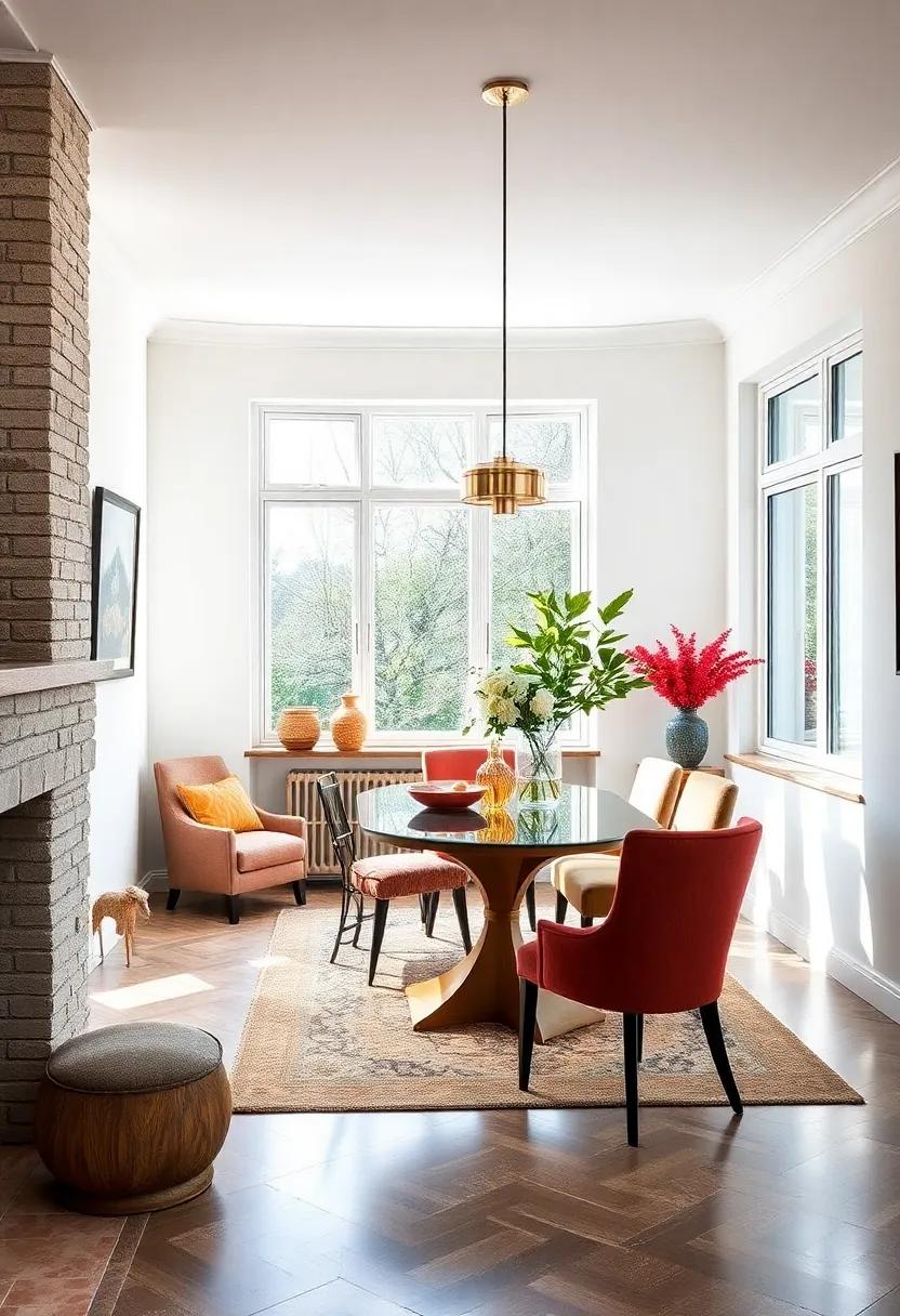 Reflective Surfaces:‍ Incorporate mirrors⁣ or metallic decor to bounce light around the space, making the dining area appear larger and brighter