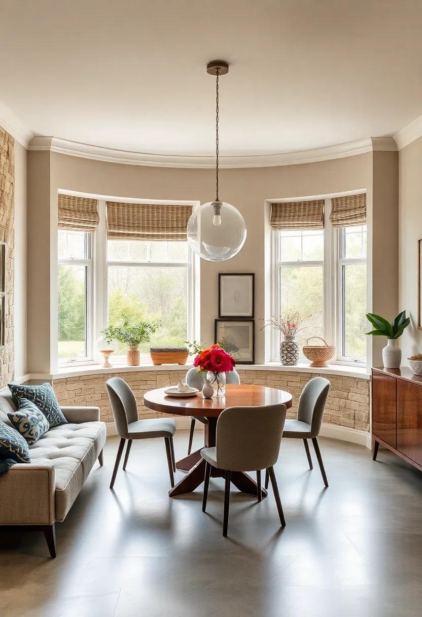 Personal Touches: Showcase‌ family heirlooms‌ or personal mementos on display within or around the ​bay window, infusing warmth and personality into your⁣ dining space