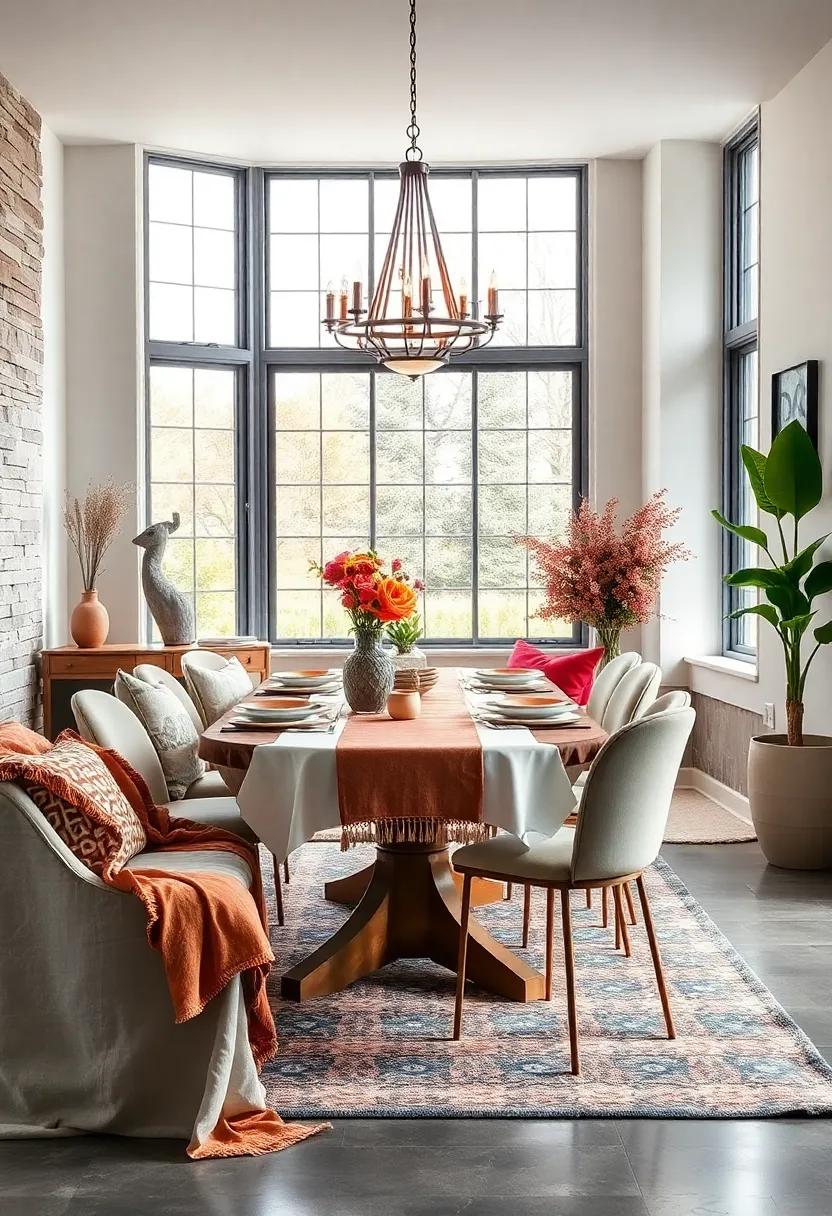 layered Textiles: Mix and match tablecloths, runners, and throws in cozy⁣ textiles to create an inviting ‌dining space that feels like a home away from home
