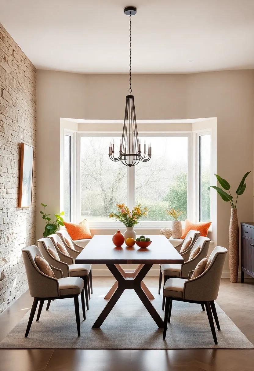 Color Palette harmony:​ Choose a cohesive color scheme that complements both your bay window and the dining table, creating‌ a unified ⁤and serene atmosphere