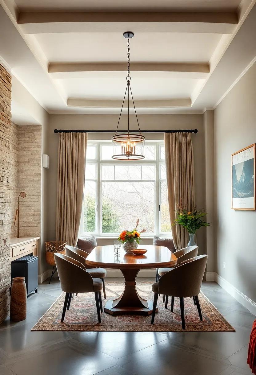 Statement Lighting: Hang a stylish‍ pendant light or‌ chandelier above the dining⁤ table to create a focal point that​ complements⁣ the bay window’s design