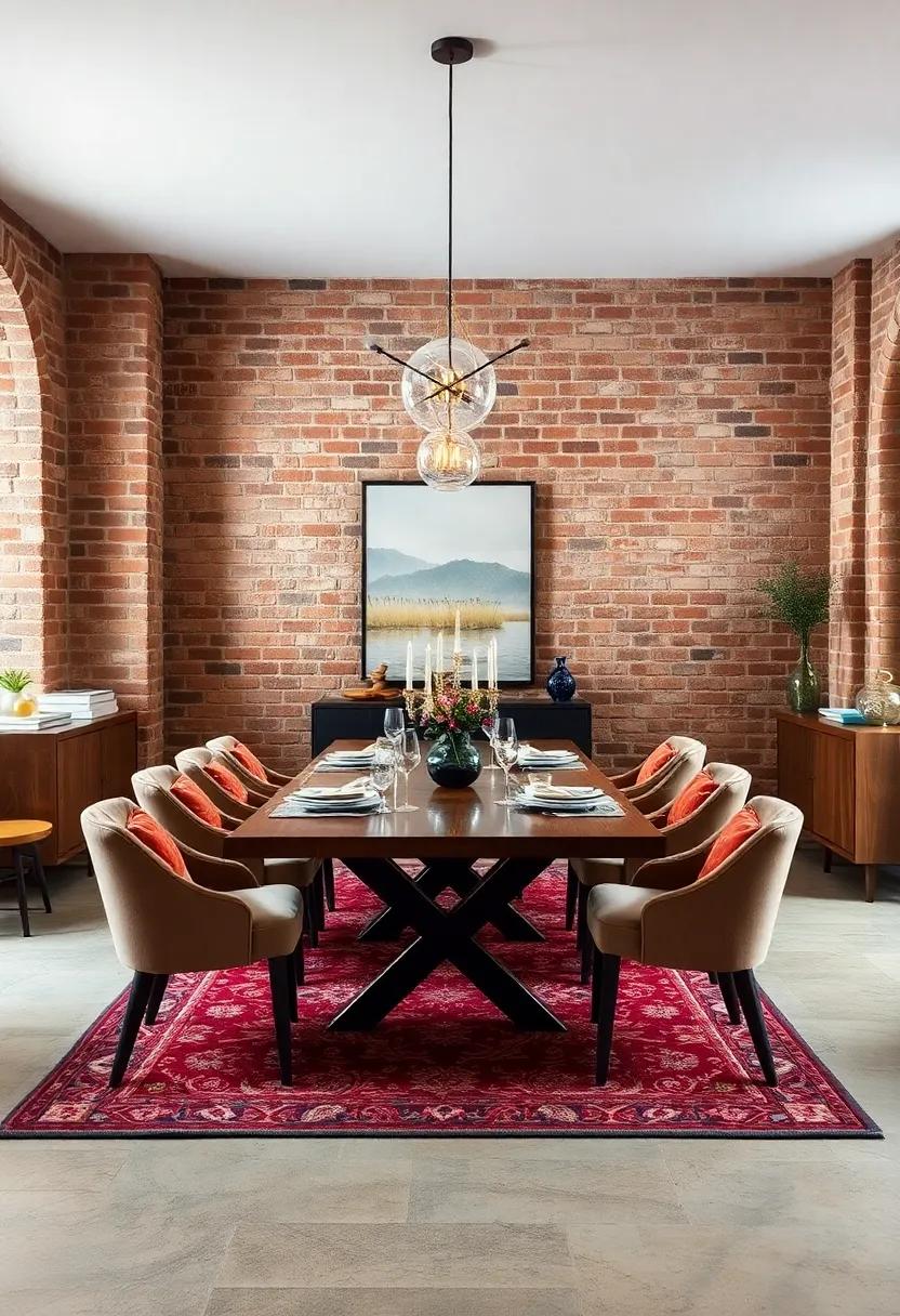Layering Rugs for Added Comfort ⁢in Your Brick-Centric​ Dining‌ Area