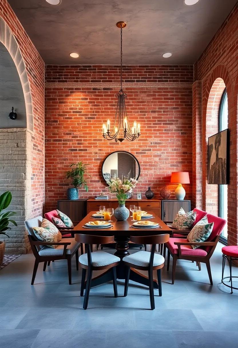 Mixing‍ Styles: Eclectic Decor Ideas ‌for Brick Dining Rooms