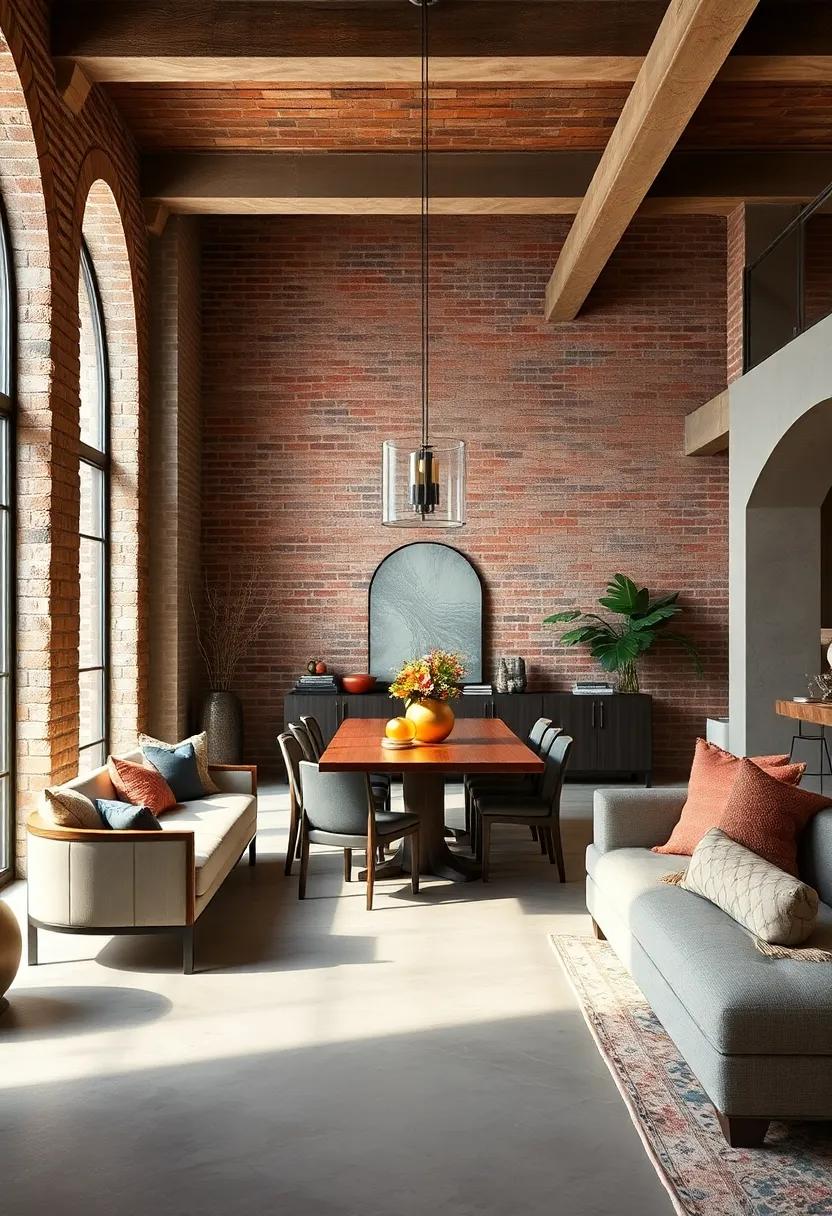 Suave‌ Accents:⁢ Incorporating​ Metallics with Exposed⁤ Brick