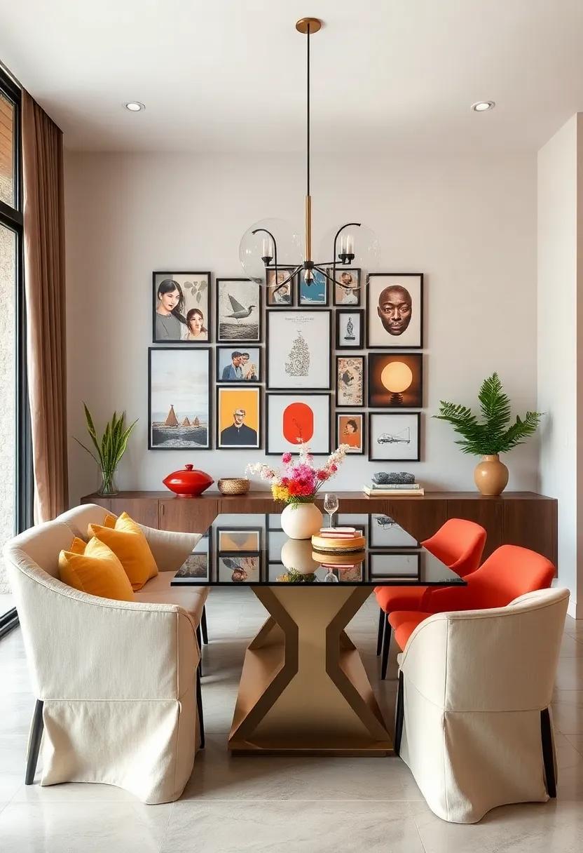 Bold color⁤ Palettes That ‍Energize Your Dining room Gallery Wall Design