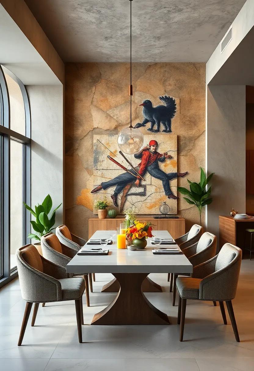 Transform your dining ⁣experience ‌with‍ a statement ⁤mural that ⁤reflects your personality‍ and sets the⁤ mood​ for ⁢gatherings