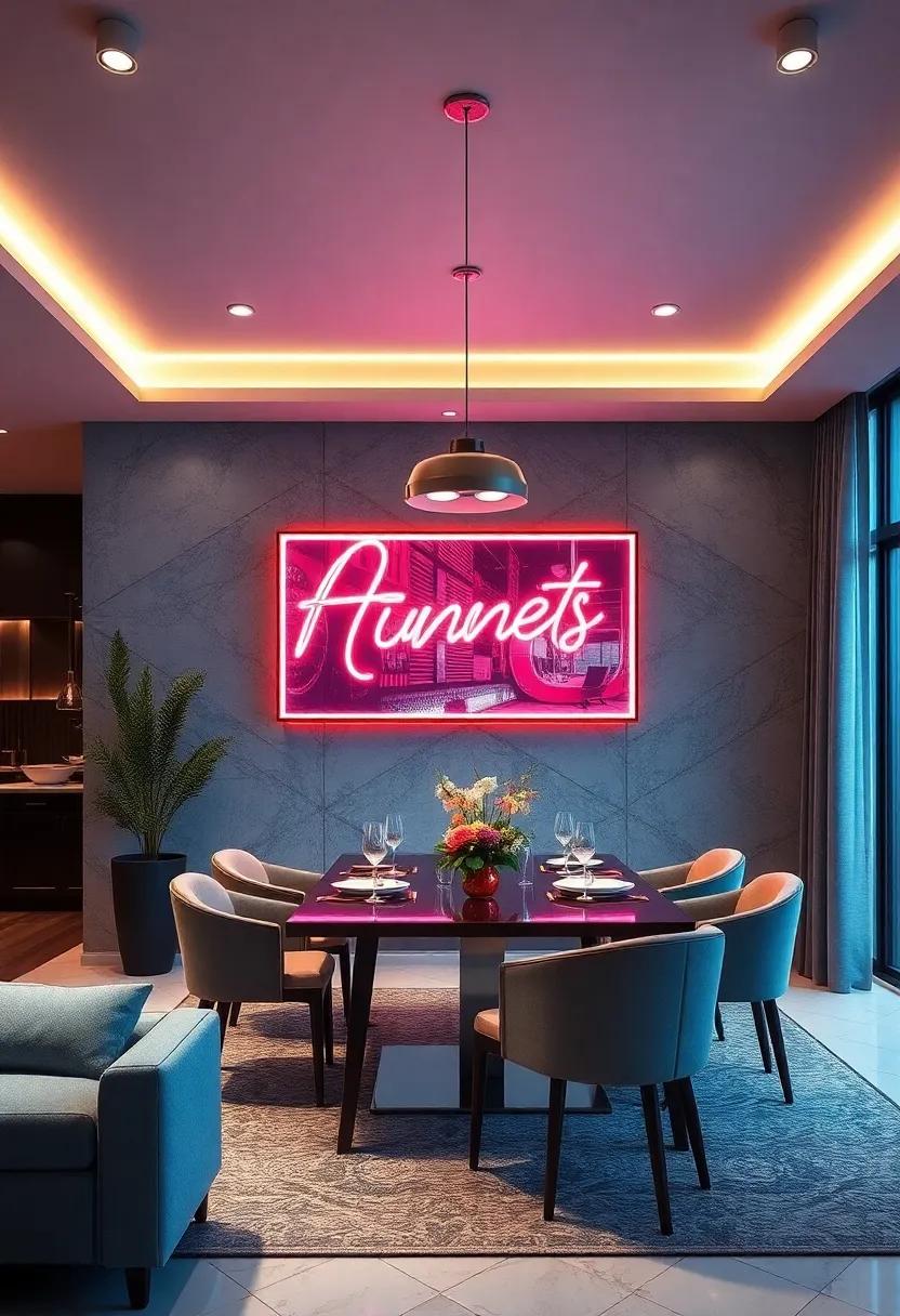 Use ‌illuminated art pieces, such as backlit signs or lightbox displays,⁢ to introduce⁣ a modern, edgy ‍feel to ​your dining room