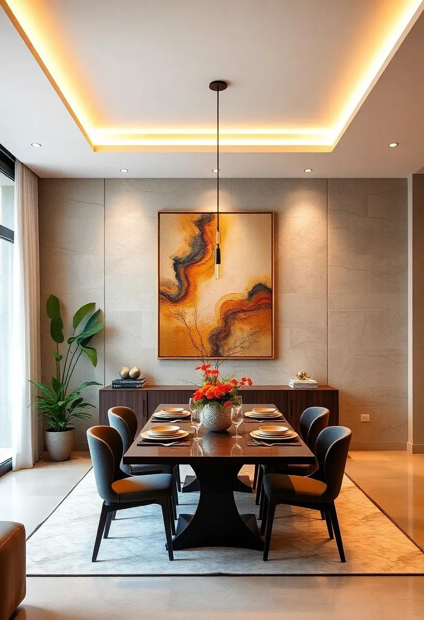 Use ⁢mirrors as wall art to amplify light in your​ dining room, making ‌the space feel more open⁤ and inviting