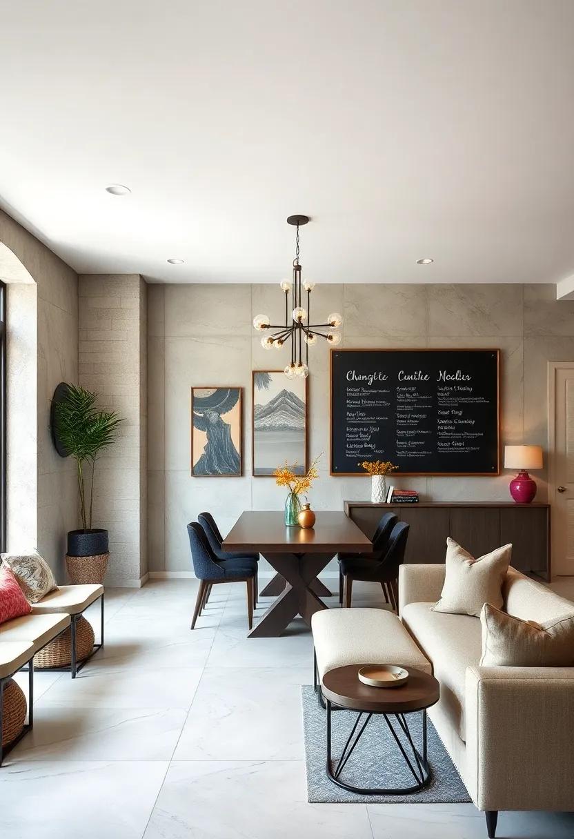Incorporate​ a chalkboard wall to share weekly menus⁤ or⁤ special ​messages, creating ⁤a⁢ stylish yet interactive element‍ for guests