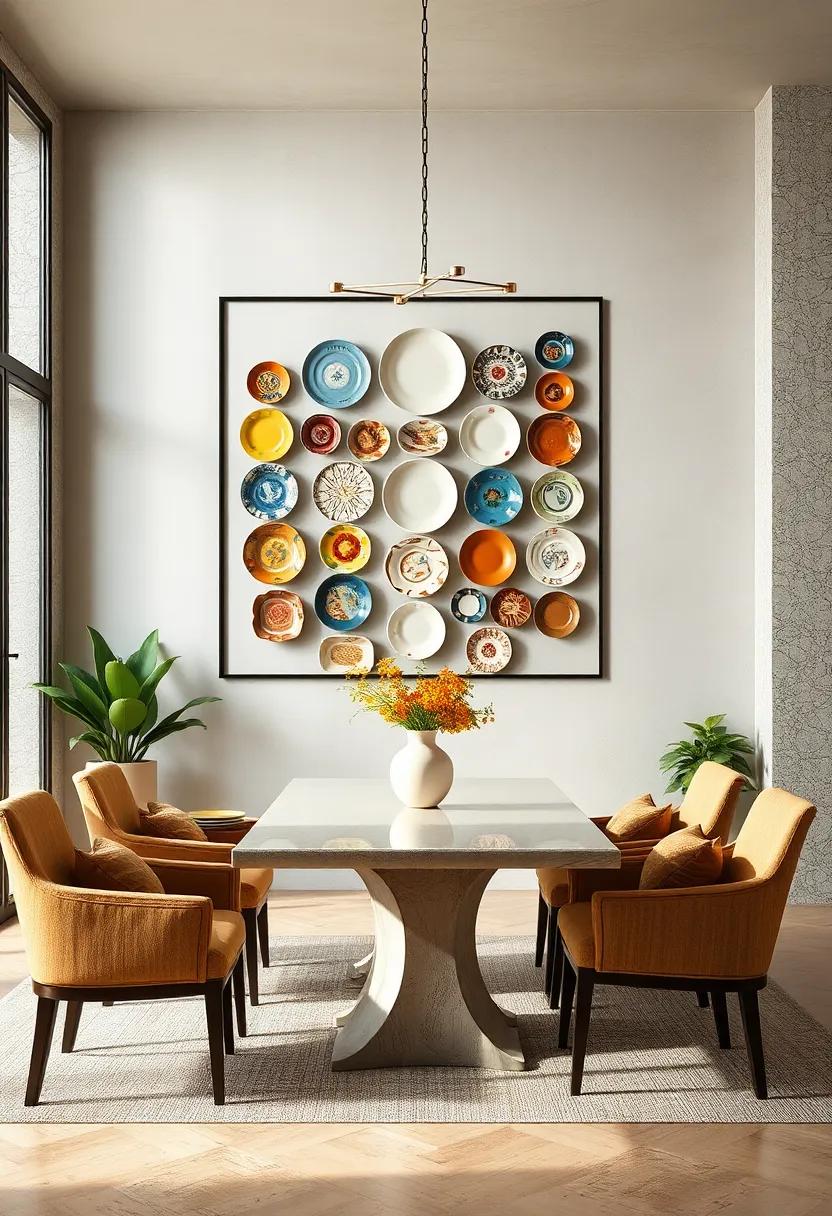 Hang a‍ collection⁤ of vintage plates in ‌an artistic arrangement to add⁣ a ‌touch of‍ nostalgia and charm to your ⁢dining space