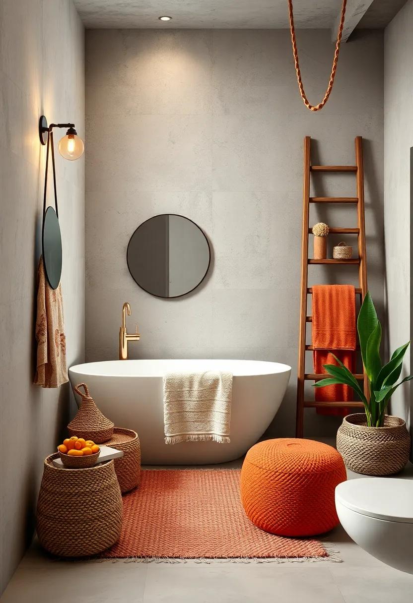 Decorative Ladder: ⁤Lean a decorative ladder against the wall and hang towels or magazines for a chic, bohemian touch to your space