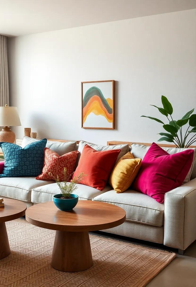 Textured Pillows: Pile⁤ on pillows of various fabrics—think ⁣velvet, silk, ​and cotton—for a cozy yet visually interesting sofa
