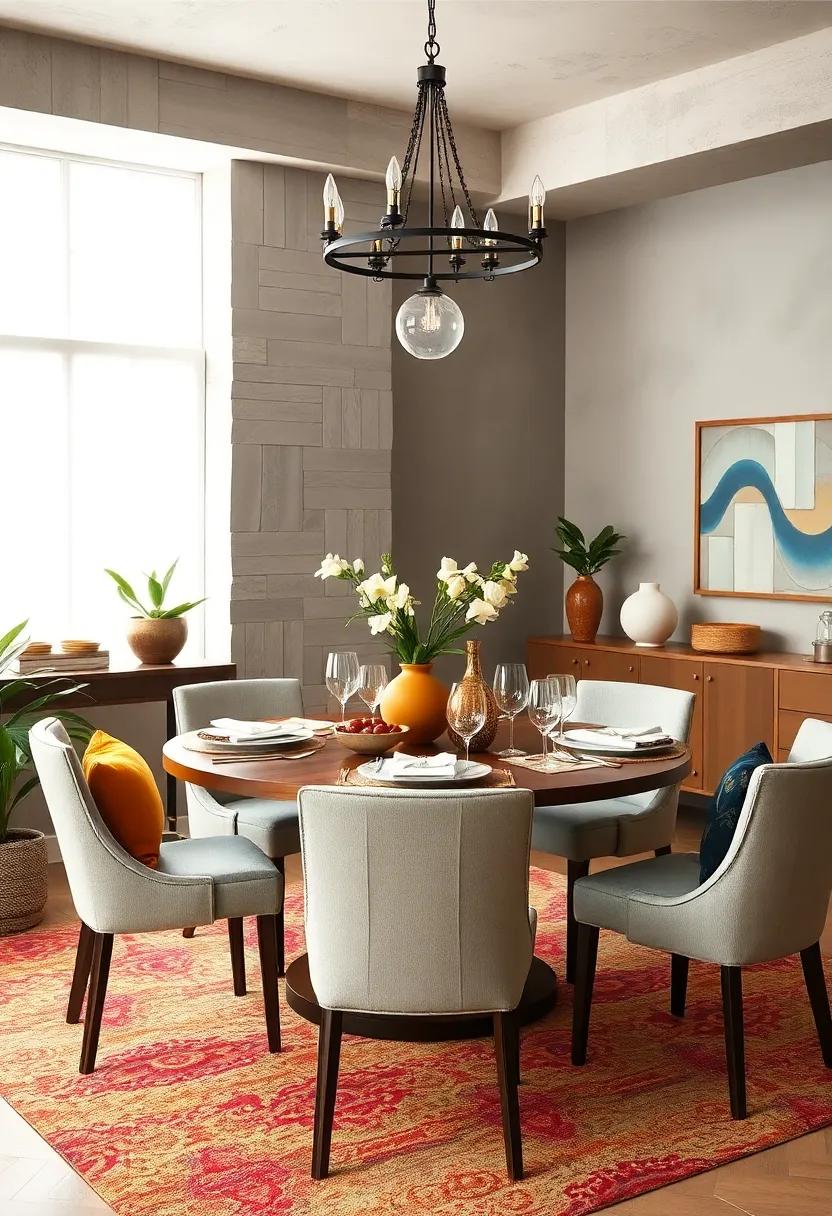 Layer​ Textures: Incorporate a variety of textures with fabrics, table settings, and wall ​decor ⁤to ​add depth and interest to ‌your dining room