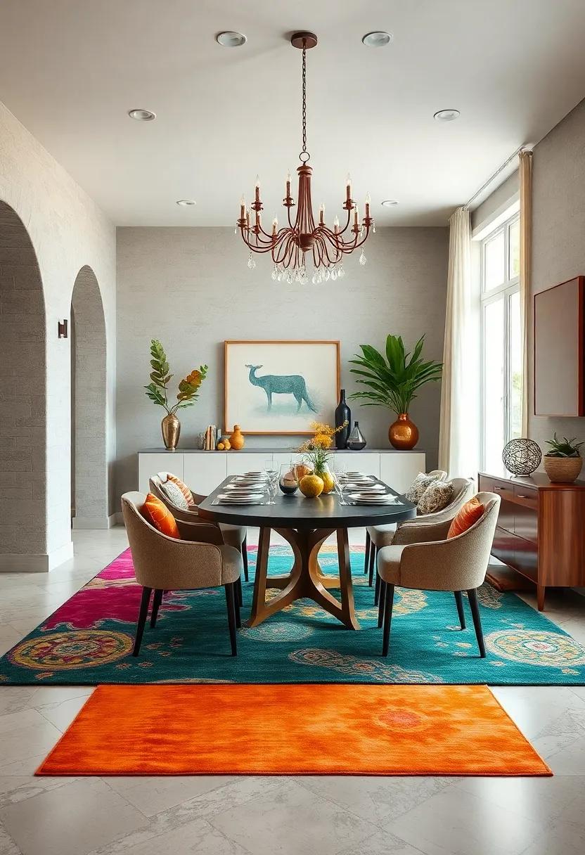 Statement Rugs: Choose‌ a carpet with bold‍ colors⁣ or ​patterns that can ground ‌the space‍ and tie together different elements of decor