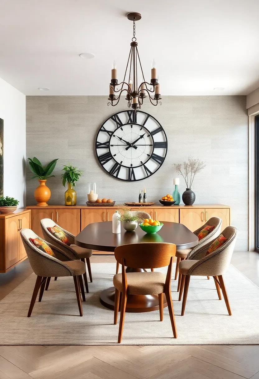 Use a ⁢Decorative Wall Clock: Opt for a large, artistic wall clock that serves a functional⁤ purpose while adding ⁤a⁤ whimsical touch