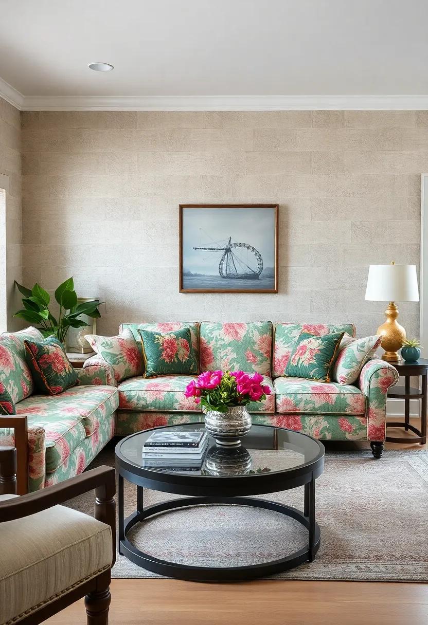 Timeless ⁢Heritage: Adorned with treasures from‌ generations past,this living ⁤room features a classic‌ chintz sofa surrounded by heirloom pieces that tell​ a rich familial​ story
