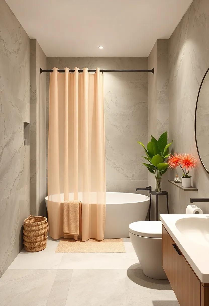 Install a stylish shower curtain ⁣to‍ enhance the bathroom's aesthetic and ​privacy