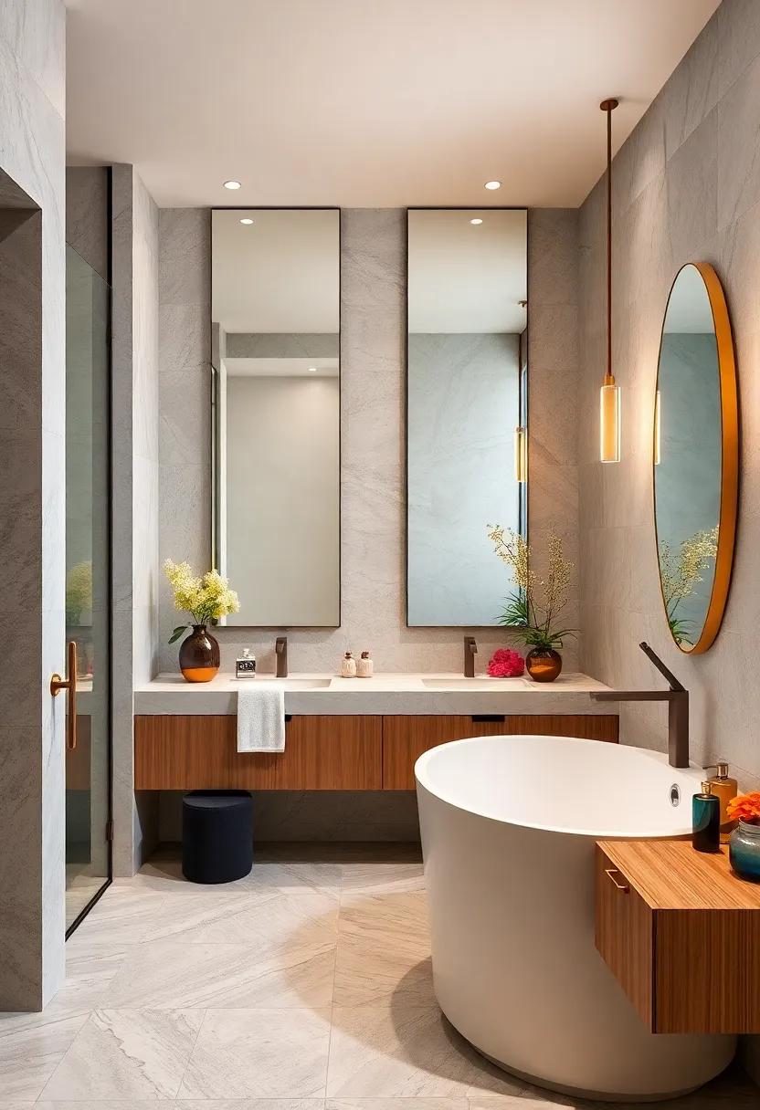 Reflections of Opulence:⁣ Unveiling⁢ the Artistry of ‌Statement Mirrors in Bathrooms