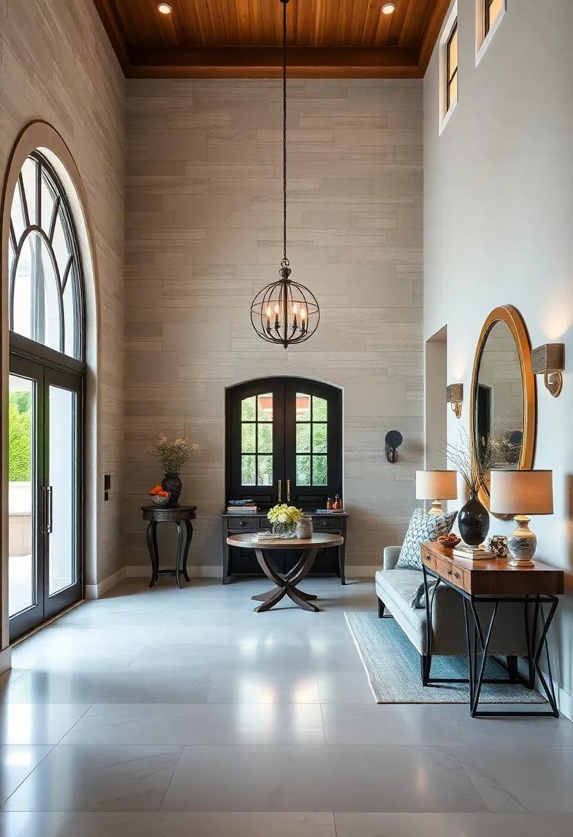 Grand ⁢Entryways: Create a⁢ lasting first​ impression with a ⁤beautiful foyer featuring a statement console ​table and inviting décor