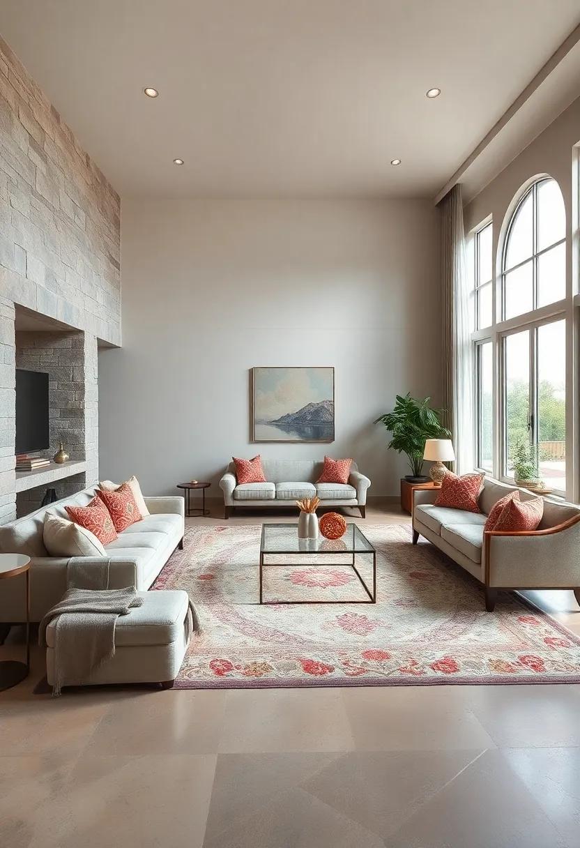 Layered Rugs: ‌Use a combination of area rugs to‍ create depth,‌ warmth, and visual interest, while ⁤defining‌ separate living spaces within open‍ plans