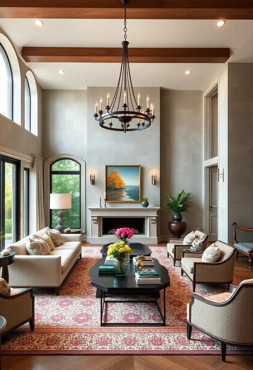Statement Lighting Fixtures: opt for stunning chandeliers⁢ or ornate⁣ sconces to ‍illuminate your rooms while‌ serving‍ as focal ⁤points of design