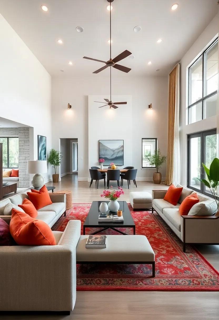 Well-Defined Spaces:​ Use area ⁤rugs, furniture ‌placement, and lighting to distinguish various functional‍ areas within‍ an open concept‌ layout