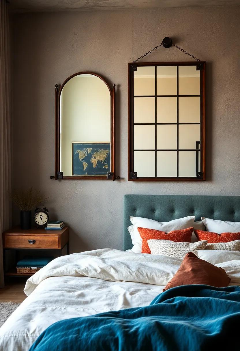 Industrial-Style Mirrors: Hang oversized mirrors with rustic frames or metal accents to enhance ⁣light and‍ make the room feel⁢ more spacious