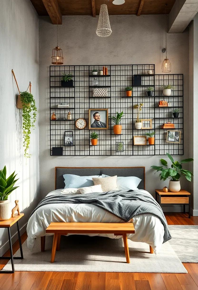 Steel Wall Grids: Install‌ steel wall grids to hang plants, art, or other⁢ decor items, offering versatility and a sleek industrial vibe