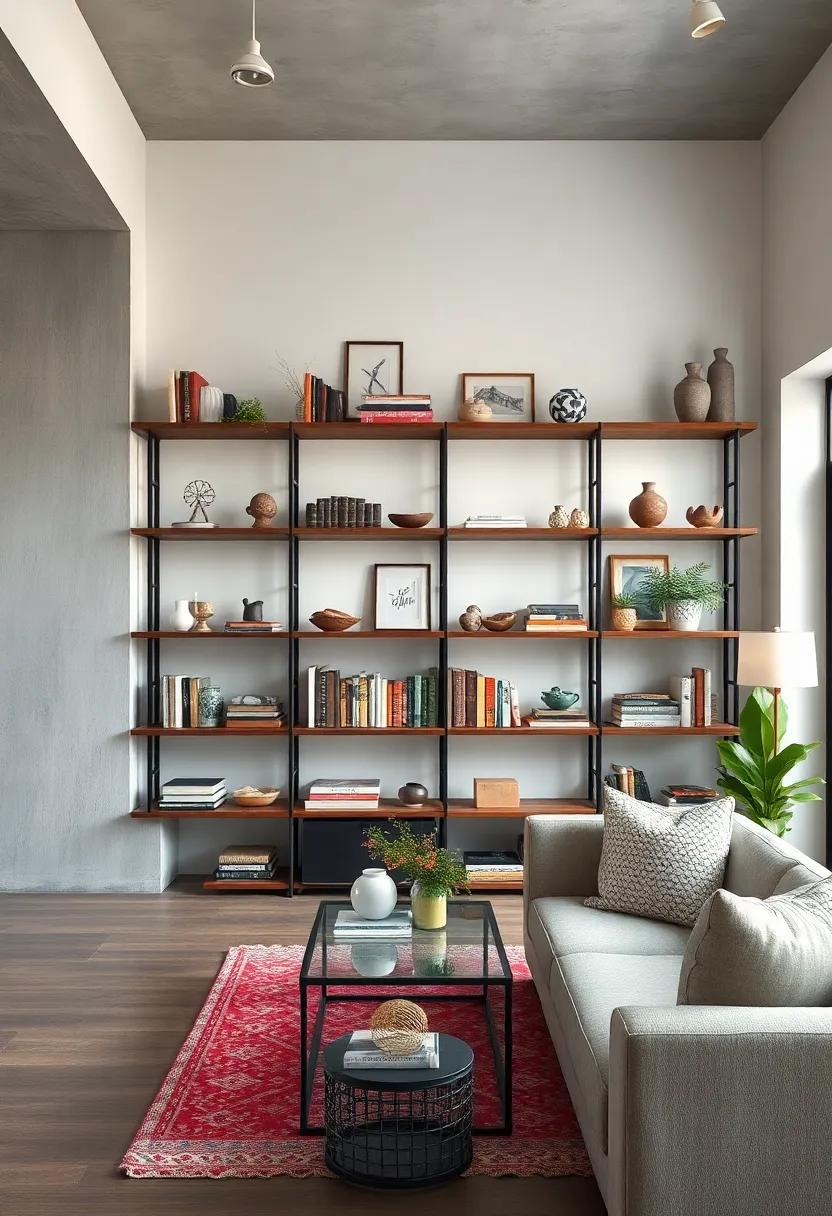 Industrial Shelving: Install ⁤open metal shelves to display vintage books and⁣ knick-knacks, creating a functional ⁢yet‍ stylish focal point