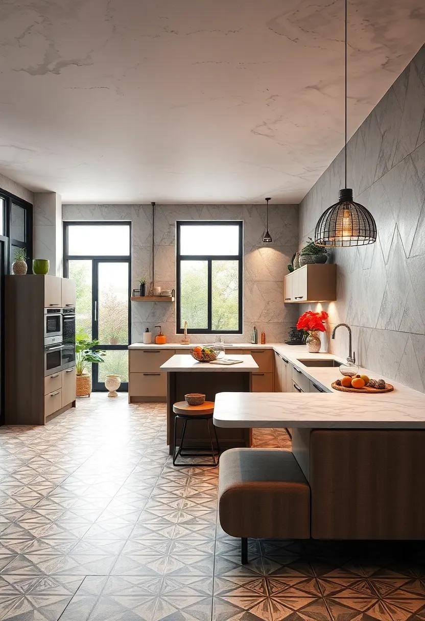 Bold Patterns: Make a statement with ⁤intricate⁢ geometric designs that add an artistic‌ flair to ⁢your ‌kitchen floor