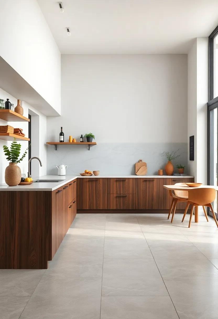 Sleek Minimalism:⁤ Explore the beauty of large-format ​porcelain tiles for a seamless⁤ and modern‌ look in contemporary kitchens