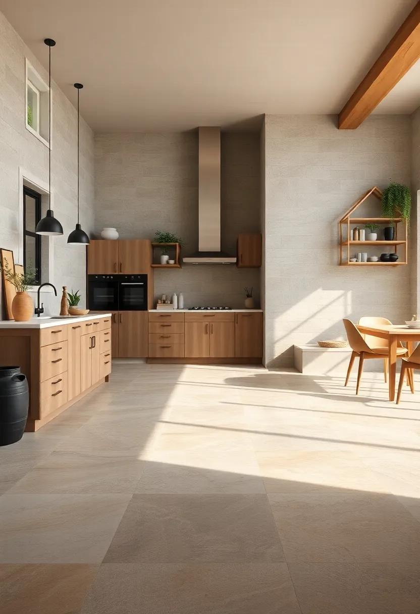 Natural‍ Stone Slabs: Bring the outdoors in with natural‍ stone tiles that showcase unique textures and colors, ideal for ⁣a sophisticated rustic vibe