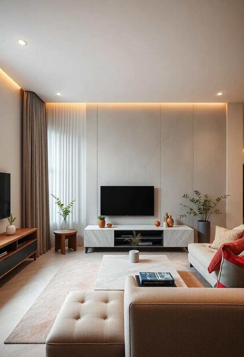 Elevate Your Living Room Aesthetic with‍ Luxurious⁤ Marble-Topped TV Units