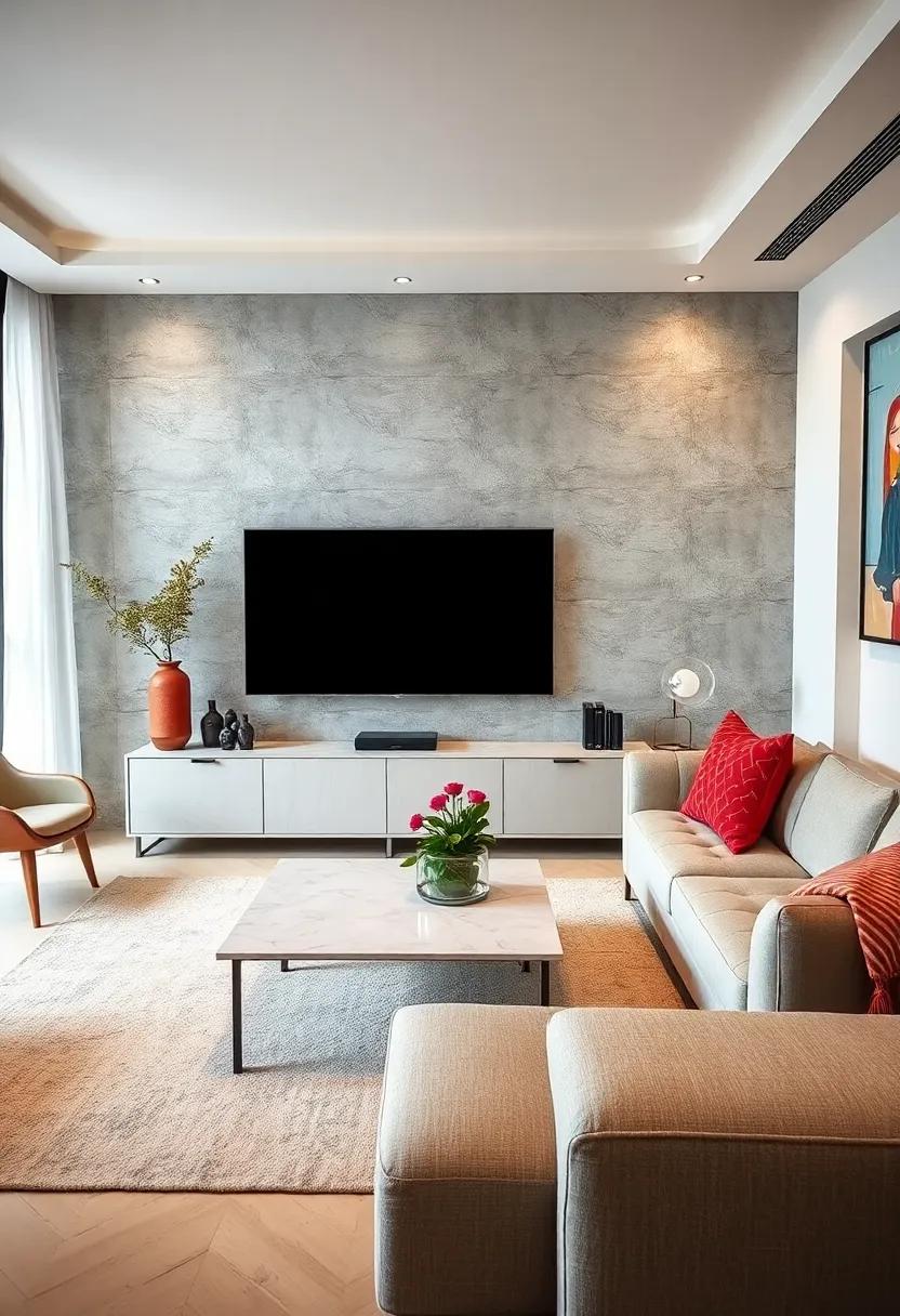 Color Palettes That Enhance Marble-Topped TV Units in Your Home
