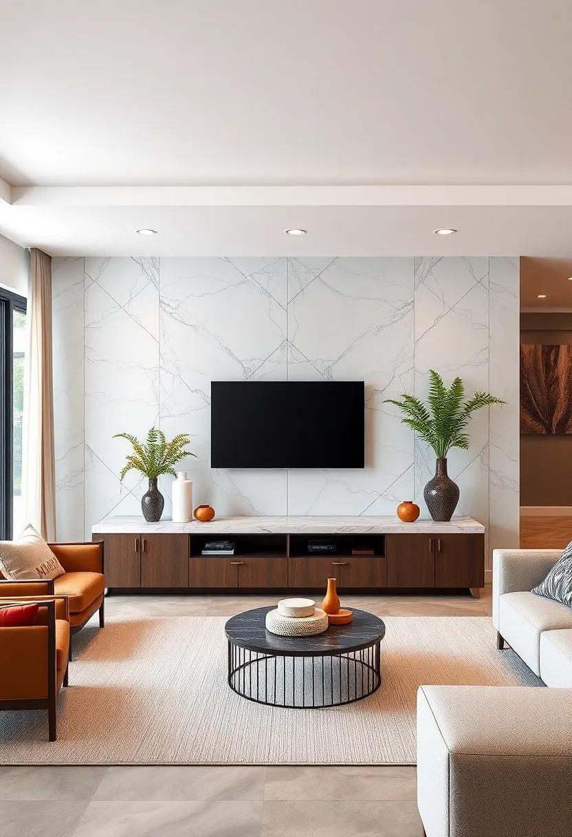 modern​ Design Meets ⁤Timeless Elegance in Marble TV Units