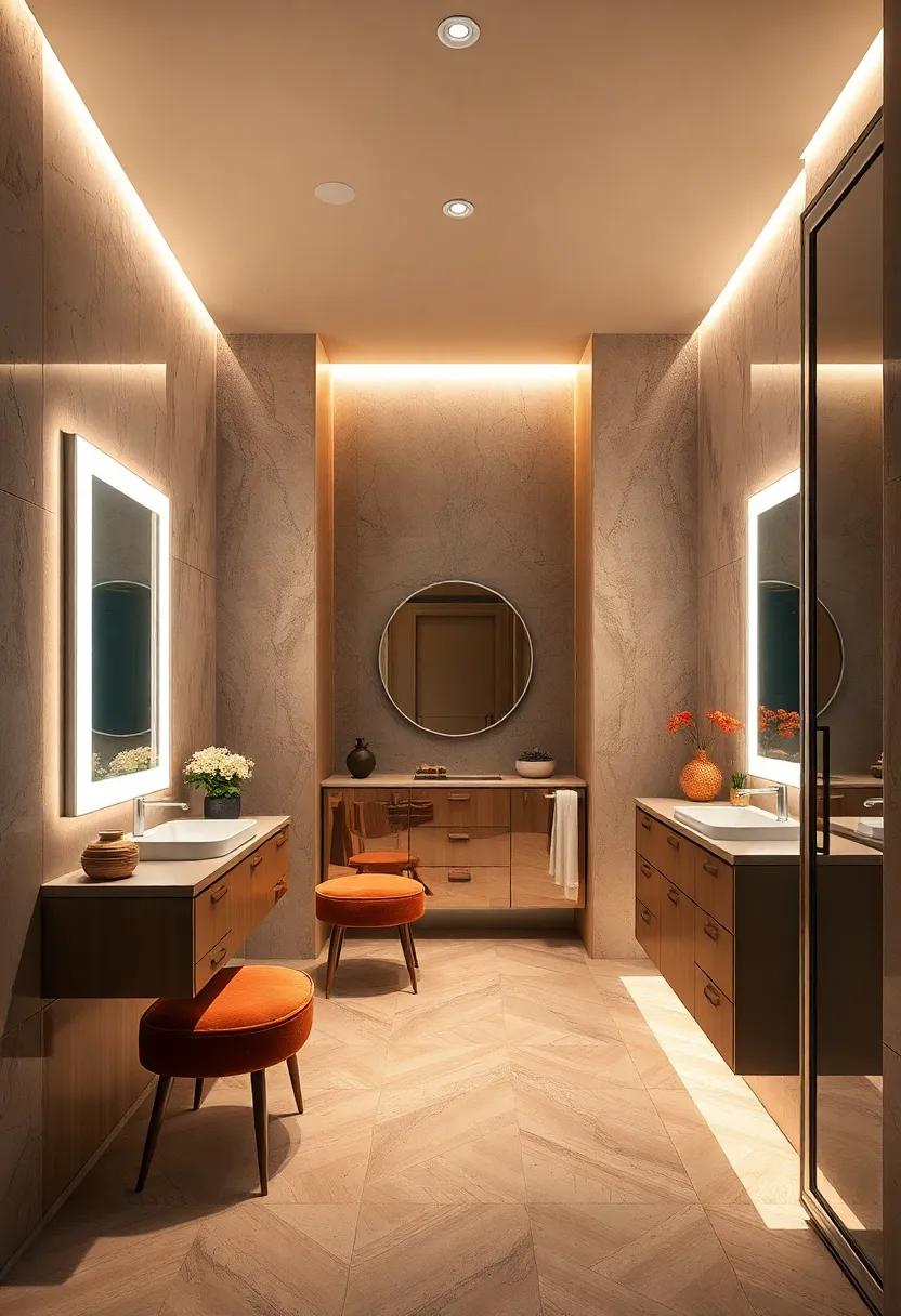 Illuminated Vanity Stations: ⁤Strategically ‍placed lighting around mirrors to offer the perfect glow for dressing and grooming