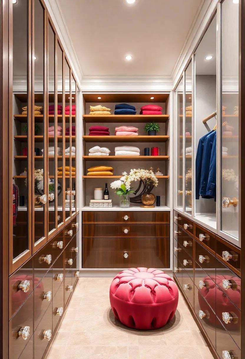 Crystal Knobs and Pulls: Add a touch of elegance to ⁣drawers ​and cabinets with ​crystal ⁤knobs ‌that ‍sparkle and enhance the overall‍ opulent ⁤feel⁤ of the⁢ closet