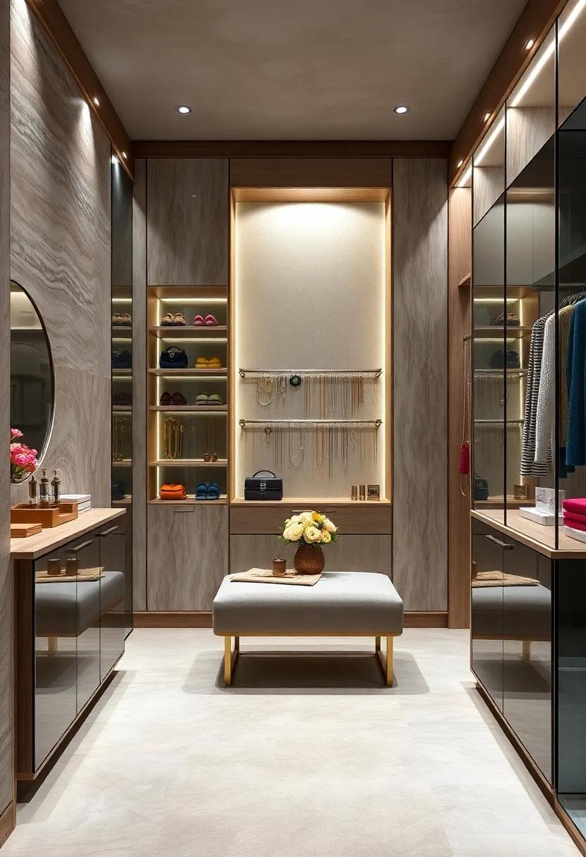 Organized Jewelry Displays:⁢ Design custom ‌jewelry⁤ organizers ​that both showcase and protect your cherished ‌pieces while⁤ adding to the‌ closet's aesthetic