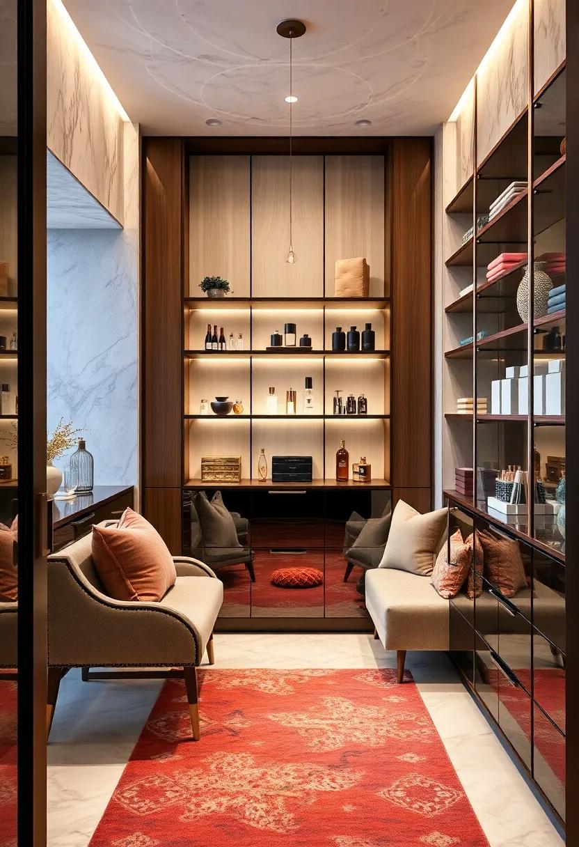 Walk-In Fragrance ⁤Bar: Dedicate a section to display your most treasured​ perfumes beautifully, turning choosing a scent into a luxurious daily ritual