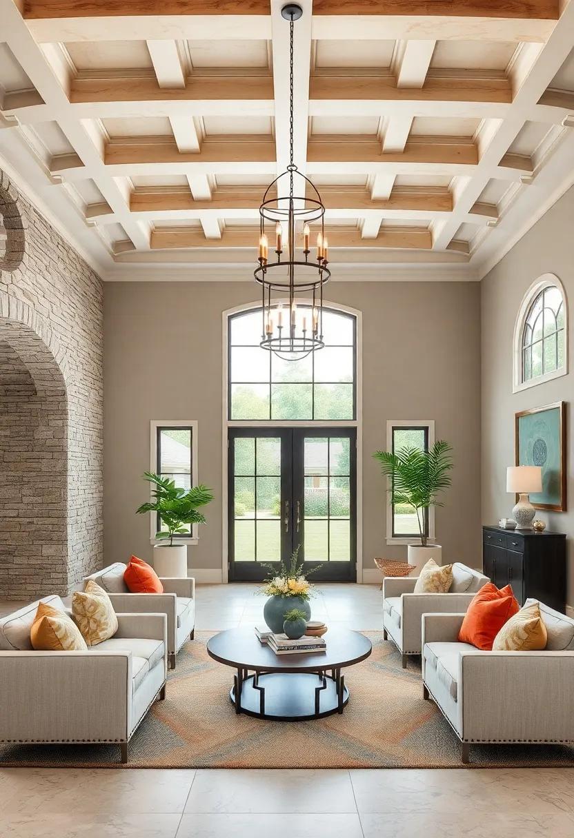 Elevated Ceiling​ Design:⁢ Consider a coffered ​ceiling or⁣ decorative beam work to ⁤add architectural intrigue and draw the ‍eye upward, enhancing the grand feel