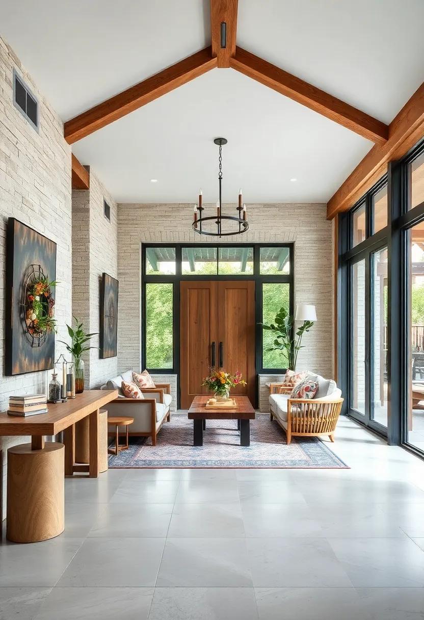 Modern Rustic Fusion: Combine sleek lines with⁤ reclaimed wood elements for an entryway that perfectly balances contemporary style with rustic charm