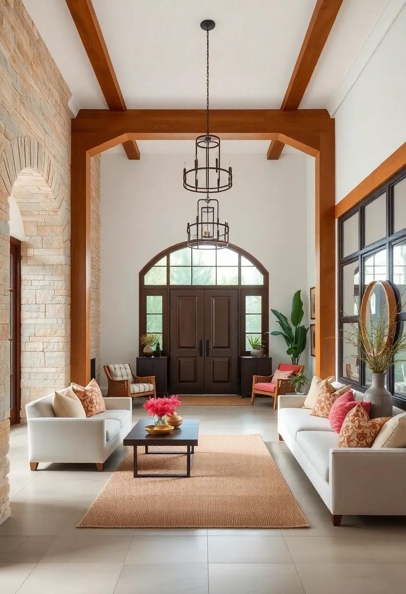 Warm Wood Accents: Incorporate warm wood elements​ throughout the‍ entryway, from beams to trim,⁣ to create a ‍seamless blend between comfort‌ and‌ luxury