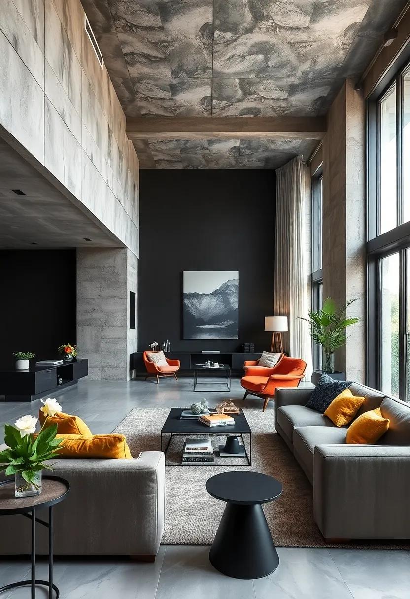 Embracing Deep Charcoal: The subtle Sophistication of Dark Walls⁤ in Luxury Spaces