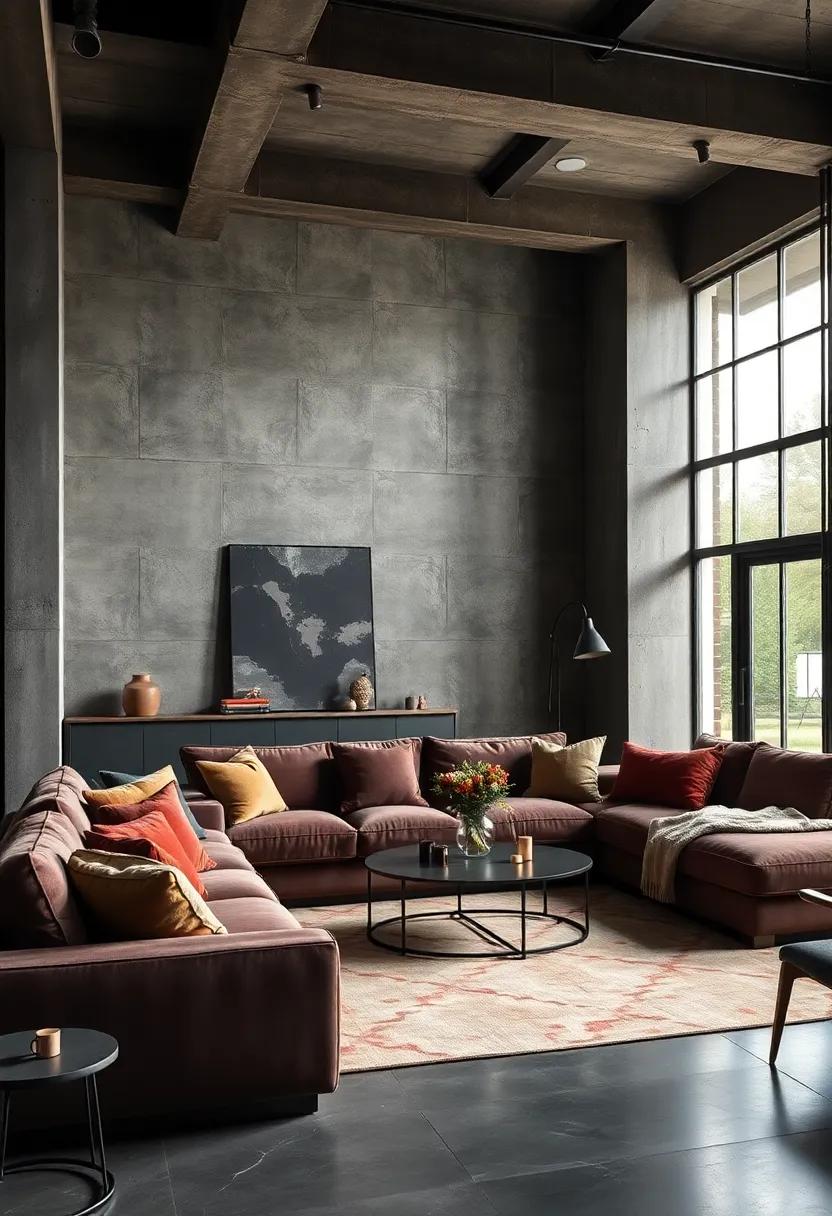 The Allure ⁢of⁤ Rich ‍Textures: Velvet Sofas and Leather Accents⁣ in Dark Tones