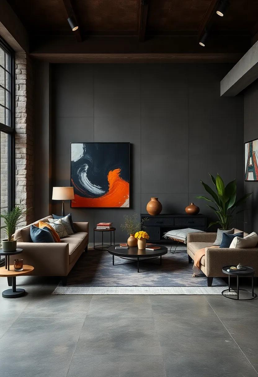 artwork as Focal Points: Selecting Pieces That Pop Against Dark backdrops