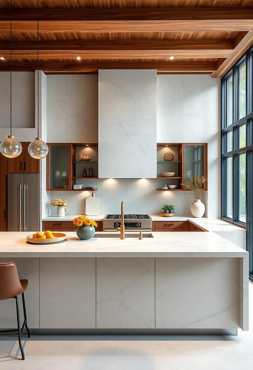 Embrace Marble Surfaces:⁤ Elevate your kitchen's aesthetics with sleek marble⁢ countertops that ooze sophistication and provide a timeless look