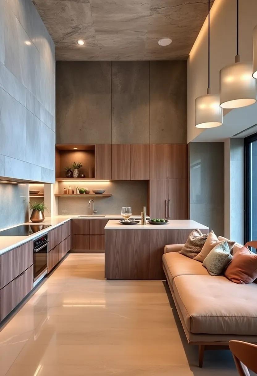 Utilize Built-In Storage: Maximize space with built-in storage solutions that hide clutter while keeping the look sleek and polished